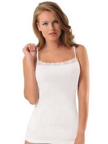 NBB Bayan İp Askılı Dantelli Ribana Atlet 660