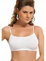 NBB Pamuklu İnce Askılı Büstiyer 2415 Beyaz