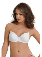 NBB Şeffaf Askı Hediyeli Destekli Sütyen 1210 Beyaz
