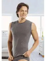 Öztaş Erkek Ribana Kolsuz Sıfır Yaka A1055 Antrasit detay görünüm