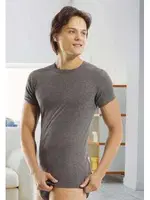 Öztaş Erkek Ribana Sıfır Yaka A1060 Antrasit detay görünüm