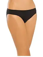 Pamuk Elastan Dikişsiz Bikini Erdem 7105 Siyah görsel 4