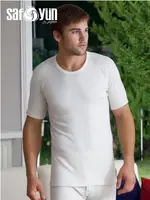 Safyün Kısa Kol Yün Fanila 541 Krem