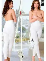 Selülit Önleyici Dikişsiz Tayt - 1 Beden Küçültür Emay 2045 Beyaz görsel 9