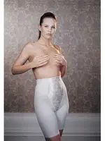 Yeni İnci 9400 Mideli Uzun Korse Beyaz