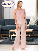 DoReMi Kolsuz Kadın Pijama Takımı Toz Pembe görsel 4