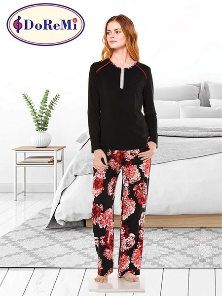 Çiçek Desenli DoReMi Pijama Takımı