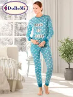 Born To Sleep DoReMi Bayan Pijama Takımı Turkuaz