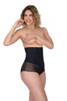 Emay 2945 Tüllü Karyokalı Lazer Slip Korse Siyah