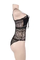 Merry See Dantel İşlemeli Siyah Şık Body Gecelik Siyah görsel 15