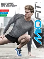 Miorre Active Wear Uzun Kollu Fonksiyonel T-shirt Gri Melanj