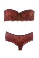 Pierre Cardin 4696 Soft Destekli Straplez Sütyen Takım Vişne