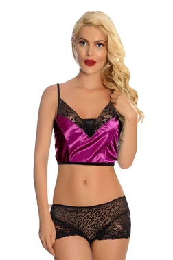 Sistina Sistina 287 Fantazi Saten Dantelli Şort Takım