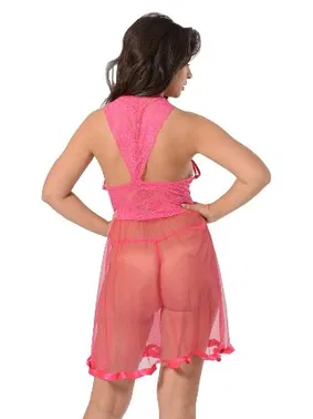 Sistina Dantelli Braletli Pembe Fantazi Gecelik Sistina 683 - Alternatif Görünüm