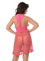 Dantelli Braletli Pembe Fantazi Gecelik Sistina 683 Görsel detay görünüm