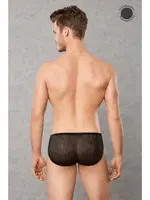 Doreanse Erkek Transparan Slip 1301 Siyah detay görünüm