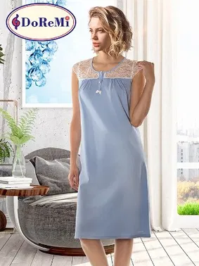 DOREMI Mavi Renk DoReMi Gecelik 002-000506