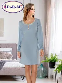 DOREMI Retro Mavi DoReMi Bayan Gecelik