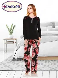 DOREMI Çiçek Desenli DoReMi Pijama Takımı