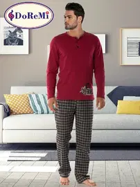 DOREMI DoReMi Kareli Bordo Erkek Pijama Takımı 002-000332
