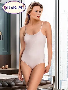 DOREMI Pembe İnce Askılı Kaplı Body DoReMi