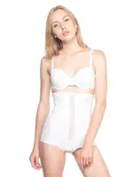 Emay Altı Agraflı Özel Slip Body Siyah Korse 2886 Beyaz görsel 6