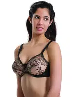 Emay MI Brode Dantelli Toparlayıcı Sütyen B CUP 148B Siyah farklı açı
