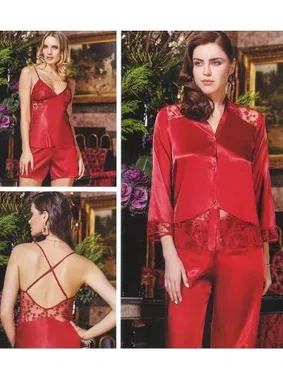 Jeremi Jeremi 613 İpek Saten Dantelli 6lı Çeyiz Takım - Alternatif Görünüm