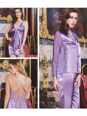 Jeremi Jeremi 627 İpek Saten Dantelli 6'lı Takım - Alternatif Görünüm