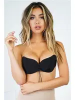 Magic Bra Göğüsleri Dolgun Gösteren Bağcıklı Sütyen Emay 180 Siyah görsel 4