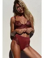 Merry See Bordo Şık Dantel Sütyen Külot Takım Bordo detay görünüm