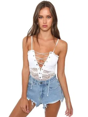 Merry See Merry See Dantel İşlemeli Beyaz Şık Body Gecelik 3221 - Alternatif Görünüm