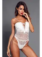 Merry See Dantel İşlemeli Beyaz Şık Body Gecelik 3221 Beyaz görsel 6