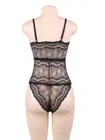 Merry See Dantel İşlemeli Siyah Şık Body Gecelik Siyah görsel 14