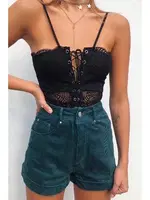 Merry See Dantel İşlemeli Siyah Şık Body Gecelik Siyah görsel 18