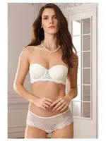 Pierre Cardin 4696 Soft Destekli Straplez Sütyen Takım Ekru farklı açı