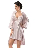 Sistina 1420 Saten Gecelik Sabahlık Takım