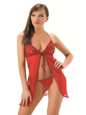 Sistina Sistina 610 Dantelli Kırmızı Seksi Gecelik