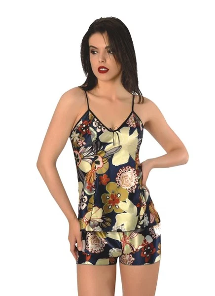 Sistina 295 Desenli Saten Atlet Şort Takım