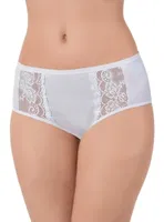 5'li Paket Dantelli Maxi Bato Külot Lüx DRM 2500 Beyaz detay görünüm