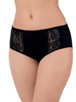 5'li Paket Dantelli Maxi Bato Külot Lüx DRM 2500 Siyah görsel 4
