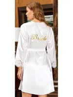 6'lı Saten Dantelli Gecelik Sabahlık Bride Takımları Seti Jeremi 1010 Ekru detay görünüm