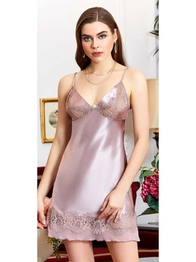 Jeremi 6'lı Saten Dantelli Gecelik Sabahlık Takımları Seti Jeremi 1060 - Alternatif Görünüm