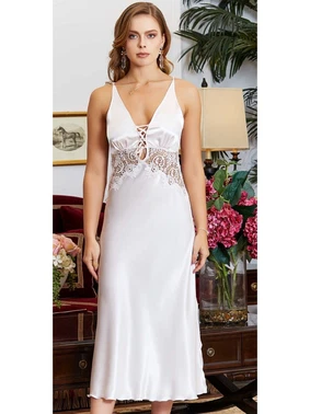 Jeremi 6'lı Saten Dantelli Gecelik Sabahlık Takımları Seti Jeremi 990 - Alternatif Görünüm