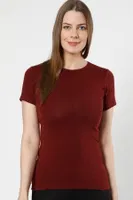 Akbeniz Bayan Kısa Kol Body 232BO Bordo