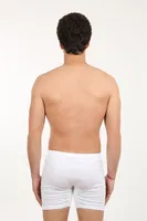 Akbeniz Erkek Paçalı Penye Boxer 40066 Beyaz detay görünüm