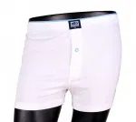 Akbeniz Erkek Penye Boxer 40040 Beyaz detay görünüm