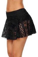 Angelsin Dantel Etekli Bikini Alt Siyah