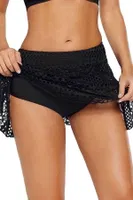 Angelsin Dantel Etekli Bikini Alt Siyah detay görünüm