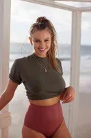 Angelsin Gül Kurusu Yüksek Bel Bikini Alt Gül Kurusu